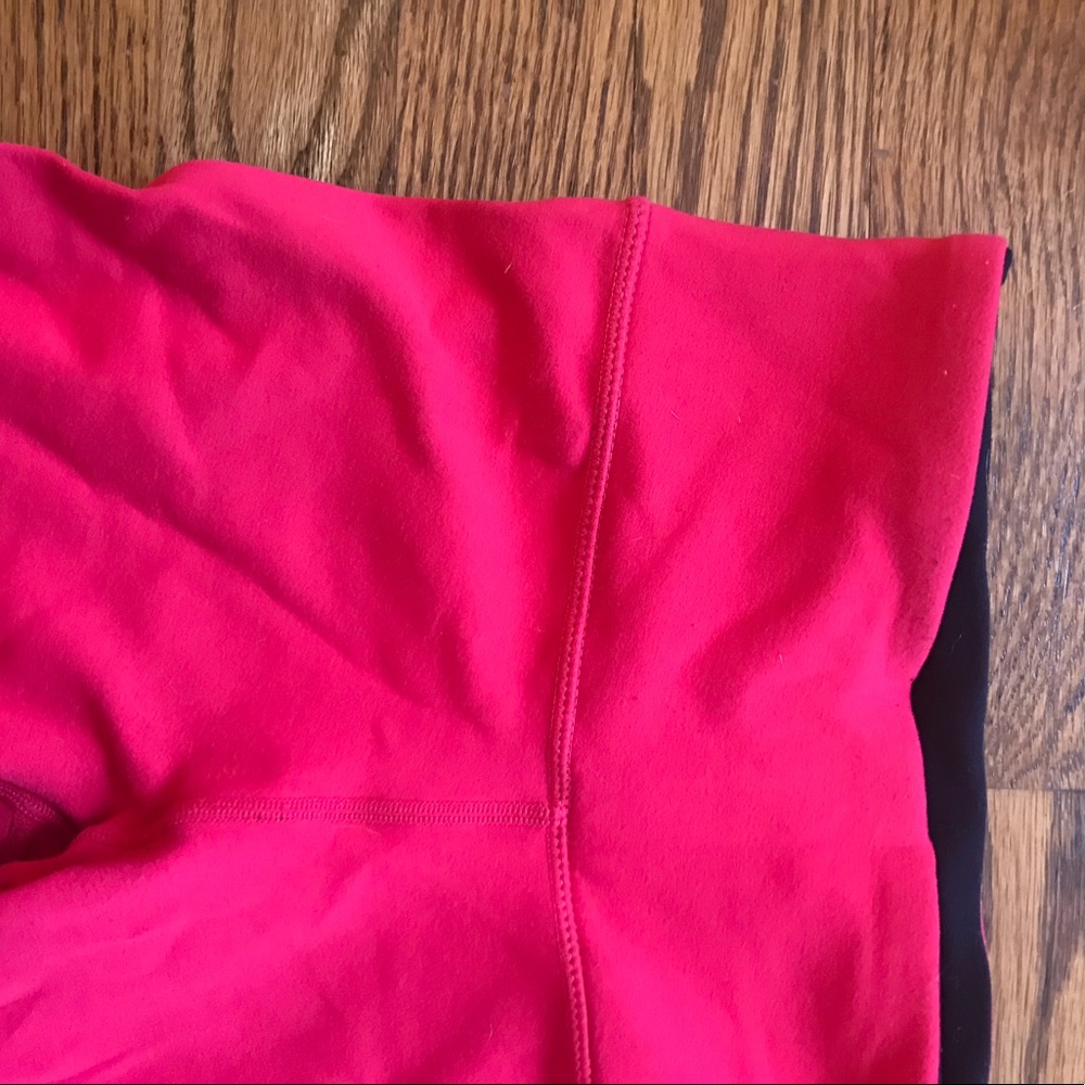 Reversible pink/black workout leggings with pocket - Picture 2 of 6